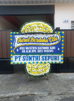 Papan Bunga Duka di Rimbo Ilir